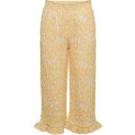 Reduzierte Gelbe Kinderhosen mit Rüschen aus Polyester für Mädchen Größe 146 