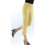 Gelbe Atmungsaktive 7/8-Hosen aus Polyester für Damen Größe L 