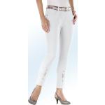 Weiße bader 5-Pocket Hosen mit Reißverschluss aus Baumwolle für Damen Größe XL 
