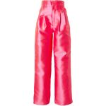 Reduzierte Pinke Unifarbene Warehouse Palazzo-Hosen mit Reißverschluss aus Twill für Damen Größe S Große Größen 