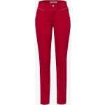 Reduzierte Rote Unifarbene Brax Shakira 5-Pocket Hosen mit Reißverschluss für Damen Größe S Große Größen 