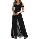 Schwarze Elegante Rundhals-Ausschnitt Damenjumpsuits & Damenoveralls aus Mesh Größe M Große Größen zur Hochzeit für den für den Sommer 