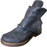 Graue Cowboy-Boots & Cowboystiefeletten mit Schnürsenkel aus Leder atmungsaktiv für Damen Größe 43 für den für den Herbst 