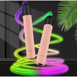 HotHome Springseil Kinder mit LED Licht leuchtend für Mädchen Jungen Leuchtendes Springseil für Kinder LED Licht Blinkendes Springseil mit Verstellbarer Länge Sport mit Licht (Pink)