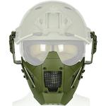 Hotour Taktische Helm Maske Einstellbare Halbe Gesicht Mesh Schutzmaske für Airsoft Paintball CS