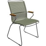 Olivgrüne Moderne Houe Gartenstühle Metall aus Polyrattan stapelbar Breite 50-100cm, Höhe 0-50cm, Tiefe 50-100cm 