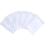 Weiße Bestickte Elegante Stofftaschentücher aus Baumwolle für Damen Einheitsgröße zur Hochzeit 
