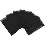 Schwarze Bestickte Stofftaschentücher aus Baumwolle für Damen zur Bestattung 