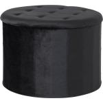 Schwarze Moderne Poufs aus Samt mit Stauraum Breite 0-50cm, Höhe 0-50cm, Tiefe 0-50cm 