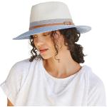 Offwhitefarbene Elegante Panamahüte aus Stroh für Damen Größe M für den für den Sommer 