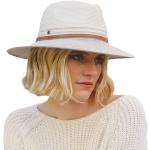 Offwhitefarbene Elegante Panamahüte aus Stroh für Damen Größe M für den für den Sommer 