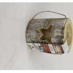 Beige Rustikale Teelichtlaternen & Kleine Laternen aus Holz 