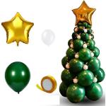 Beige Luftballons mit Weihnachts-Motiv 