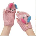 Rosa Fingerlose Kinderhandschuhe & Halbfinger-Handschuhe für Kinder 