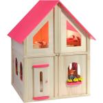 howa howa Puppenhaus aus Holz klappbar inkl. 21 tlg. Möbelset und 4 Puppen 7013