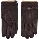 Reduzierte Dunkelbraune Gefütterte Handschuhe aus Leder für Herren Größe XL für den für den Winter 