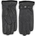 Reduzierte Graue Gefütterte Handschuhe aus Leder für Herren Größe XL für den für den Winter 
