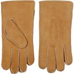 Reduzierte Beige Gefütterte Handschuhe aus Leder für Herren Größe S für den für den Winter 