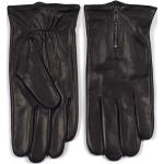 Reduzierte Schwarze Gefütterte Handschuhe aus Leder für Herren Größe XL für den für den Winter 