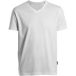 Reduzierte Weiße Kurzärmelige HRM Bio Nachhaltige V-Ausschnitt T-Shirts aus Baumwolle enganliegend für Herren Größe 5 XL 