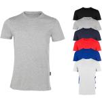 Marineblaue Melierte HRM Bio Rundhals-Ausschnitt T-Shirts aus Jersey enganliegend für Herren Größe 5 XL 