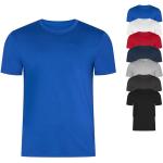 Royalblaue HRM Bio Rundhals-Ausschnitt T-Shirts aus Baumwolle trocknergeeignet für Herren Größe XS 
