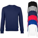 Royalblaue Melierte HRM Herrensweatshirts aus Baumwolle enganliegend Größe 5 XL 