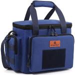 Blaue Faltbare Kühltaschen 11l mit Reißverschluss aus PU für Herren klein 