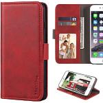 Rote HTC U12 Plus Cases Art: Flip Cases mit Bildern aus Leder 