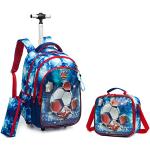 Blaue Rucksack-Trolleys 24l mit Laptopfach für Kinder zum Schulanfang 