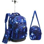 Blaue Rucksack-Trolleys für Kinder zum Schulanfang 