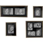 Schwarze Fotowände & Bilderrahmen Sets aus Holz 10x15 