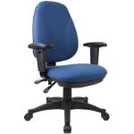 HTI-Line Drehstuhl »Bürodrehstuhl mit Armlehne Matthes« (1 Stück), Sitzfläche und Armlehnen höhenverstellbar, Rückenlehne mit Wippfunktion, blau, Blau