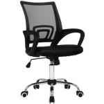 Reduzierte Schwarze Ergonomische Bürostühle & orthopädische Bürostühle  aus Textil Breite 50-100cm, Höhe 50-100cm, Tiefe 50-100cm 