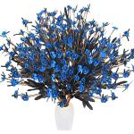 Babyblaue Kunstblumen aus Kunststoff 8-teilig Ostern 