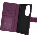 Violette Huawei P50 Pro Hüllen Art: Flip Cases aus Kunstleder 