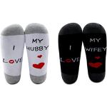 Hubby and Wifey Gifts I Love My Wifey Socken für Bräutigam, lustige Geschenke für Ehemann, Ehefrau, Brautparty Gr. L, Hubby+wifey Socken