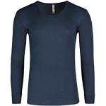 Marineblaue Langärmelige Huber Langarm-Unterhemden trocknergeeignet für Herren Größe 3 XL 