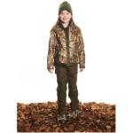 Braune Camouflage Wasserdichte Kinderübergangsjacken mit Reißverschluss aus Fleece Größe 116 