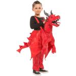 Rote Drachenkostüme aus Polyester für Kinder Einheitsgröße 