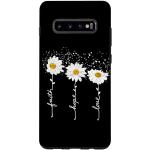 Weiße Blumenmuster Samsung Galaxy S10+ Hüllen mit Gänseblümchen-Motiv mit Bildern aus Polycarbonat kratzfest für Damen 