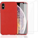 Rote iPhone X/XS Cases mit Schutzfolie 