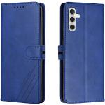 Blaue Samsung Galaxy A14 Hüllen Art: Flip Cases mit Bildern aus Leder klappbar 