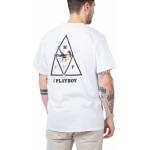 Reduzierte Weiße HUF Playboy T-Shirts aus Baumwolle für Herren Größe S für den für den Sommer 
