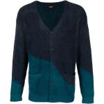 Reduzierte Marineblaue HUF V-Ausschnitt Herrencardigans aus Baumwollmischung Größe M 