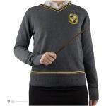 Graue Bestickte Harry Potter Hufflepuff V-Ausschnitt Herrensweatshirts Größe M 