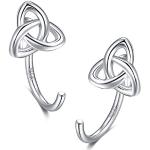 Silberne Minimalistische Keltische Ohrringe für Damen 