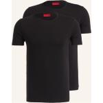 Schwarze HUGO BOSS HUGO T-Shirts aus Baumwolle für Herren Übergrößen 2-teilig 