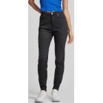 Schwarze Slim Fit Jeans aus Baumwollmischung für Damen Größe XS Weite 27, Länge 32 