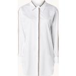 Weiße Unifarbene HUGO BOSS BOSS Tunika-Blusen aus Baumwolle für Damen Größe S 